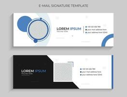 Modern and minimal corporate email signature or email footer design template. Professional business email signature design template. vector