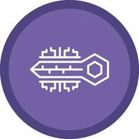 Digital key Vector Icon Design