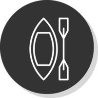 Canoe Vector Icon Design