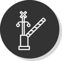 Level Crossing Vector Icon Design