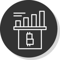 Cryptocurrency growing up Vector Icon Design