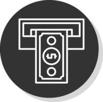 Cash withdrawal Vector Icon Design