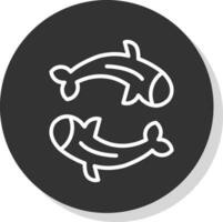 koi pescado vector icono diseño