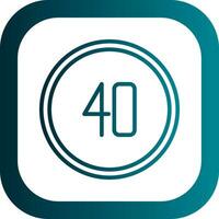 Speed Limit Vector Icon Design