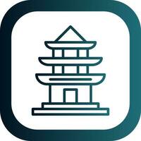 Pagoda Vector Icon Design