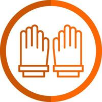 guantes, vector, icono, diseño vector