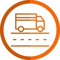 Truck Lane Vector Icon Design