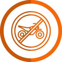 No Bike Vector Icon Design