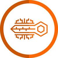 Digital key Vector Icon Design