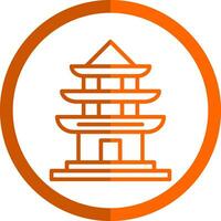 pagoda vector icono diseño