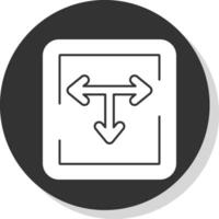 T Junction Vector Icon Design