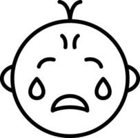 Baby crying Vector Icon Design