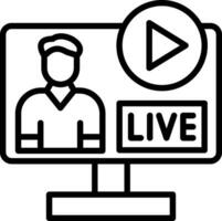 Live streaming Vector Icon Design