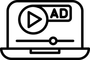 Video ad Vector Icon Design