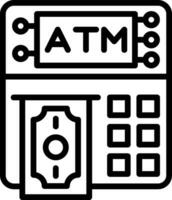 Atm machine Vector Icon Design