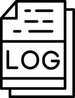 LOG File Format Vector Icon Design