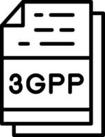 3gpp vector icono diseño