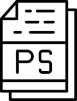 PS File Format Vector Icon Design