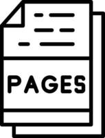 Pages File Format Vector Icon Design