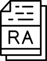 RA File Format Vector Icon Design