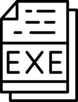 Exe File Format Vector Icon Design