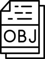 Obj File Format Vector Icon Design