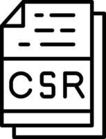 csr archivo formato vector icono diseño