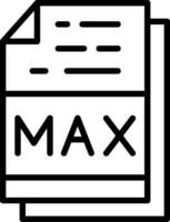 Max File Format Vector Icon Design