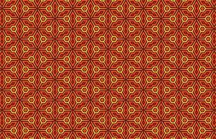 Yellow and brown star fabric pattern vector