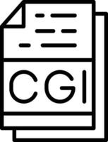 Cgi File Format Vector Icon Design