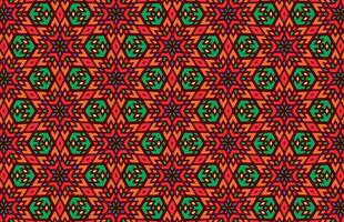 Seamless colorful star fabric pattern vector
