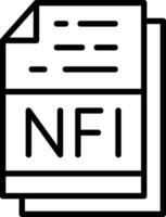 nfi vector icono diseño