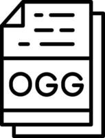 ogg archivo formato vector icono diseño