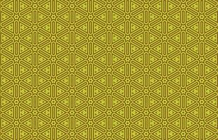 Yellow hexagon fabric pattern vector