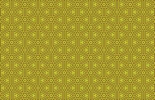 Yellow hexagon fabric pattern vector