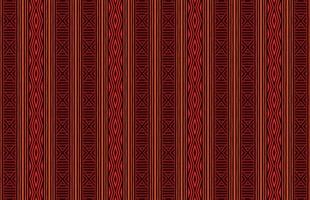 Red tribal pattern background fabric pattern vector