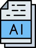 AI File Format Vector Icon Design