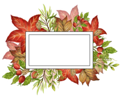 modèle tomber l'automne invitation aquarelle feuille feuillage png