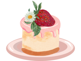 acuarela ilustración fiesta enamorado cumpleaños festivo pastel png