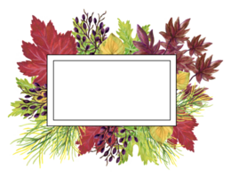 Vorlage fallen Herbst Einladung Aquarell Blatt Laub png