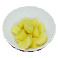 sliced potato on a bowl png