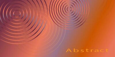 Abstract vector background Autumn greeting card background template banner in minimalism style bright orange red wave lines Vector EPS10