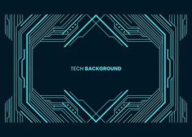 Abstract technology futuristic digital concept square pattern with lighting glowing particles square elements on dark blue background. Vector illustration