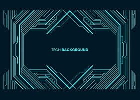 Abstract technology futuristic digital concept square pattern with lighting glowing particles square elements on dark blue background. Vector illustration