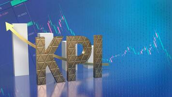 el kpi o llave actuación indicador para negocio concepto 3d representación foto