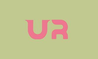 RU, UR, R, U abstract letters logo monogram vector