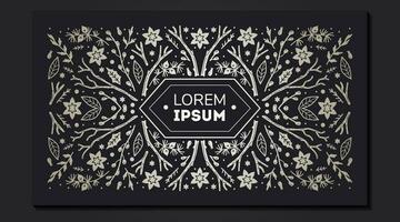 Luxury Christmas frame, abstract sketch winter design templates for package vector