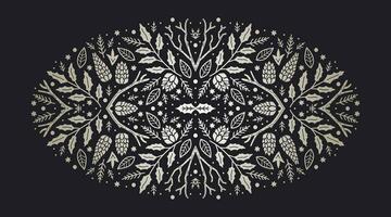 Luxury Christmas frame, abstract sketch winter design templates for package vector