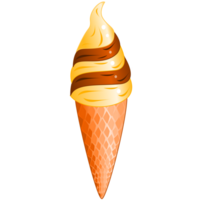yellow ice cream cone png