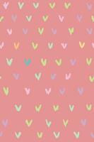 Beautiful and delicate pastel illustration of pattern with stylized hearts. Ideal art for printing on fabrics, wallpapers and other uses. Editable design with modern and stylized features. vector